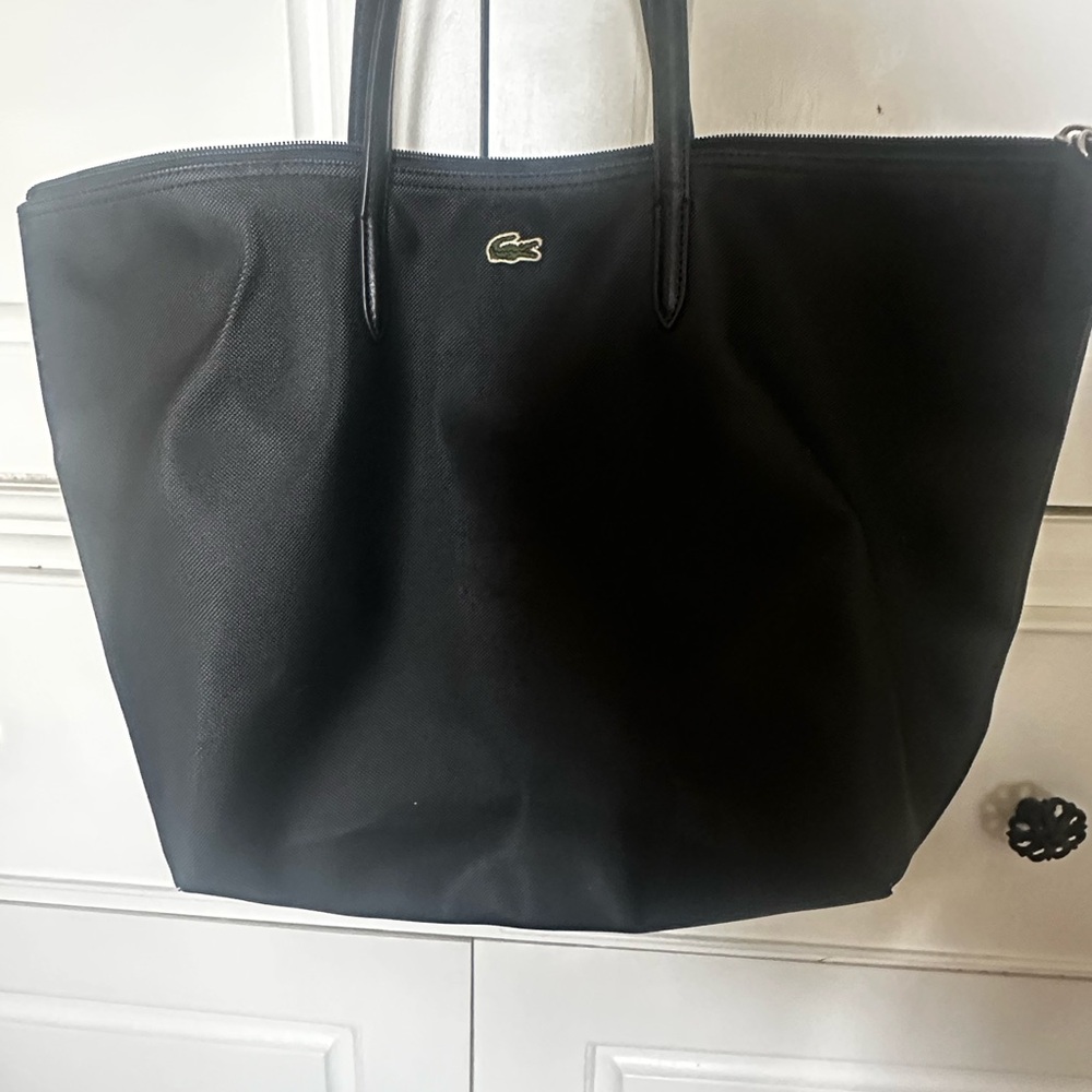 Lacoste Classic Black Tote Bag